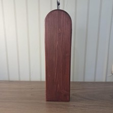 Tr Rustik El Yapımı Masif Çam Ahşap Vazo, Antik Meşe/ceviz/tik Renk Seçenekli, 35X10 Cm, Dekor