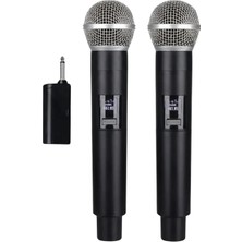 Tr Kablosuz Karaoke Çift Mikrofon, 6.35 Mm, Sahne ve Parti Aktiviteleri Için, Amfi Hoparlör Uyuml