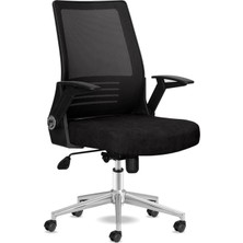 Tr Star Ofis Sandalyesi Fileli Sırt Ergonomik Çalışma Koltuğu (Siyah)