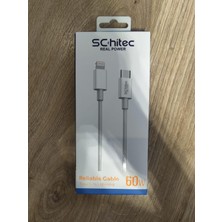Tr 60W Type-C To Lightning Data ve Hızlı Şarj Kablosu Telefon, Ipad Uyumlu Beyaz SK003
