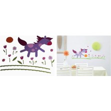 Tr Duvar Süsü (Sticker) Küçük At Desenli Pvc
