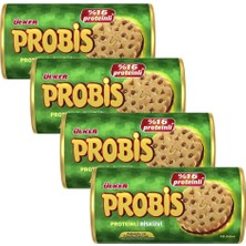 Tr Ülker Probis Proteinli Bisküvi, Kakaolu ve Muzlu Kremalı, 10'lu 280 gr x 4 Adet