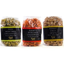 Tr Vegan Bakliyat Unlu Burgu Makarna Seti 1050 gr