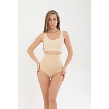 Lazer Kesim Silikonlu Slip Korse 4402 Ten