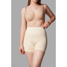 Push Up Seamless Dikişsiz Popo Şekillendirici Kısa Paçalı Korse 2064 Bej