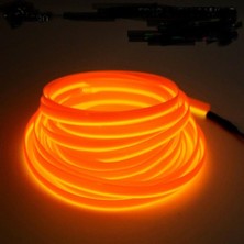 Tr Turuncu Universal Ip Neon LED Araç Içi Aydınlatma 12V LED Ip Formlu Trim 2 Metre