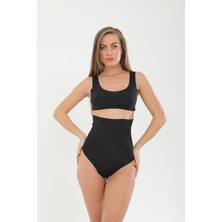 Lazer Kesim Silikonlu Slip Korse 4402 Siyah