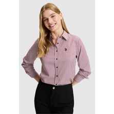 U.S. Polo Assn. Kadın Bordo Uzun Kollu Gömlek 50332398-VR180