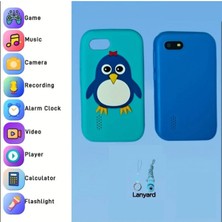 Junglee Çoçuk Telefonu Kameralı El Feneri Eğitici Oyun Uygulama Yüklü Mp3 Çalar Player Turkuaz