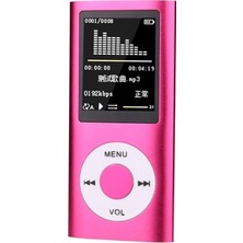 Junglee Mp3 Çalar Ses Kayıt Fm Radyo Sd Kart Girişli Mp4 Player 1.8 Inç Renkli Ekran Pembe