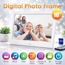 Junglee 10.1 Inç Digital Fotoğraf Çerçevesi Photo Frame Sd/usb Mp3/mp4 Çalar 1024X600 Resim Çerçeve Beyaz