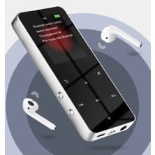 Junglee Bluetooth Lu Mp3-Mp4 Çalar Ses Kayıt Fm Radyolu Şarjlı Mp4 Player Dahili Hoparlör 8gb Hafızalı Gümüş
