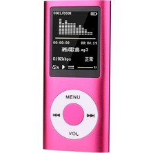 Junglee Pembe Dijital Renkli Ekranlı Mp3-Mp4 Çalar Hafıza Kartı Girişli Metal