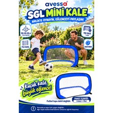 Avessa SGL-130 Mavi Mini Futbol Kalesi – 120×80×80 cm – File Dahil – Tek Adet