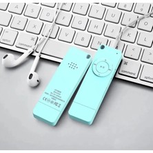 Junglee Bluetooth Lu Mp3 Player Dahili Hoparlör Kablolu ve Kablosuz Kulaklık ile Kullanabilme Mini Mp3 Çalar Yeşil