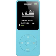 Junglee 1049MP 8gb Hafıza Kartı Hediyeli Ekranlı Mp3 Çalar Dahili Hoparlör Fm Radyo Bluetooth Müzik Çalar Mavi