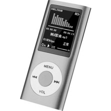 Junglee Hafıza Kartı Girişli Metal Gümüş Digital Renkli Ekranlı Mp3-Mp4 Çalar Gümüş