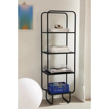 717 Design Alana D Metal Kitaplık 45 x 33 x 150 cm Siyah