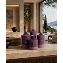 Fiocentra Amarante Royale Collection Lavanta Kokulu 4'lü Premium-Şık Hediye Mum Seti