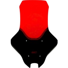 GP Kompozit Yamaha NMAX 125 / 155 2025-2026 Uyumlu Baskılı Ön Cam Kırmızı - 70 cm