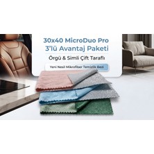 jantistore 3’lü Avantaj Microduo Pro 30X40 Yeni Nesil Çift Taraflı Tasarım Mikrofiber Temizlik Bezi - Bir Yüzü Örme Dokulu Bir Yüzü Simli (Ankastre, Oto, Koltuk ve Tüm Yüzeyler Için)