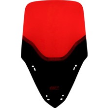 GP Kompozit Yamaha XMAX 250 2024-2026 Uyumlu Baskılı Ön Cam Kırmızı - 60 cm