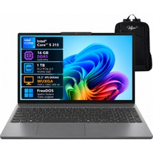 Lenovo Ideapad Slim 3 83RR00JCTR Intel Core 5-315 16GB 1tb SSD 15.3" IPS Freedos Taşınabilir Bilgisayar