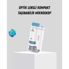 Birsence Taşınabilir Mini Mikroskop LED Işıklı 80X–200X Büyütmeli ve Ayarlı