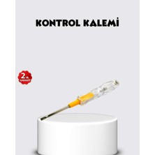 Birsence Neon Lambalı Elektrik Kontrol Kalemi Nikel Kaplama 110-220V