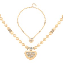 Ema Jewellery Baget Taşlı Top Top Kolye