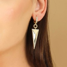 Ema Jewellery Üçgen Piramit Küpe