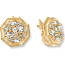 Ema Jewellery Baget Taşlı Trend Küpe