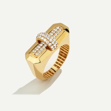 ReGold Vega 14 Ayar Altın Taşlı Yüzük