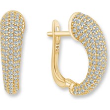 Ema Jewellery Taşlı Altın Küpe