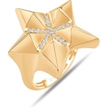 Ema Jewellery Geometrik Taşlı Yıldız Yüzük