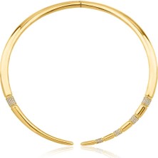 ReGold Vega Koleksiyonu 14 Ayar Altın Taşlı Choker Kolye