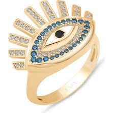 Ema Jewellery Taşlı Göz Yüzük
