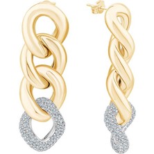 Ema Jewellery Sarmal Taşlı Zincir Küpe
