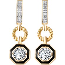 Ema Jewellery Siyah Mineli Tektaş Küpe