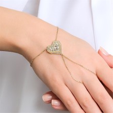 Ema Jewellery Baget Taşlı Kalp Şahmeran