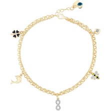 Ema Jewellery Sonsuzluk Şans Altın Halhal
