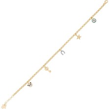 Ema Jewellery Anahtar Şans Altın Halhal
