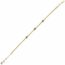 Ema Jewellery Altın Siyah Mineli Trend Bileklik