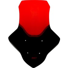 GP Kompozit Yamaha NMAX 125 / 155 2021-2024 Uyumlu Baskılı Ön Cam Kırmızı - 70 cm