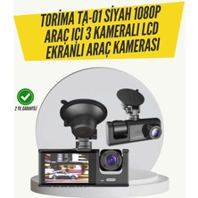 Birsence Ta-01 3 Kameralı 1080P Araç Kamerası Siyah
