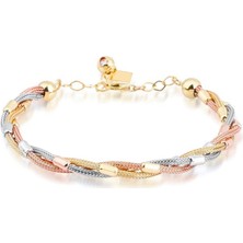 Ema Jewellery Altın Üç Renk Bileklik