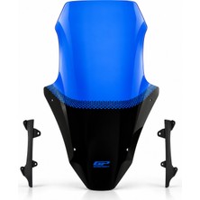 GP Kompozit Honda PCX 125 / 150 2025-2026 Uyumlu Baskılı Ön Cam Mavi - 70 cm