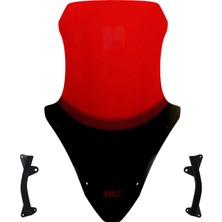 GP Kompozit Honda PCX 125 / 150 2021-2024 Uyumlu Baskılı Ön Cam Kırmızı - 70 cm