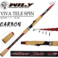 Wily Viva Tele Spin Kamış 240 cm 7-28 gr 2,40