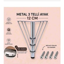 Li 10 Tel Ayak Metal 12 cm Krom Kaplama Mobilya,tv Ünitesi,dolap,koltuk,kanepe,masa,sehpa,baza,mobilya Ayağı